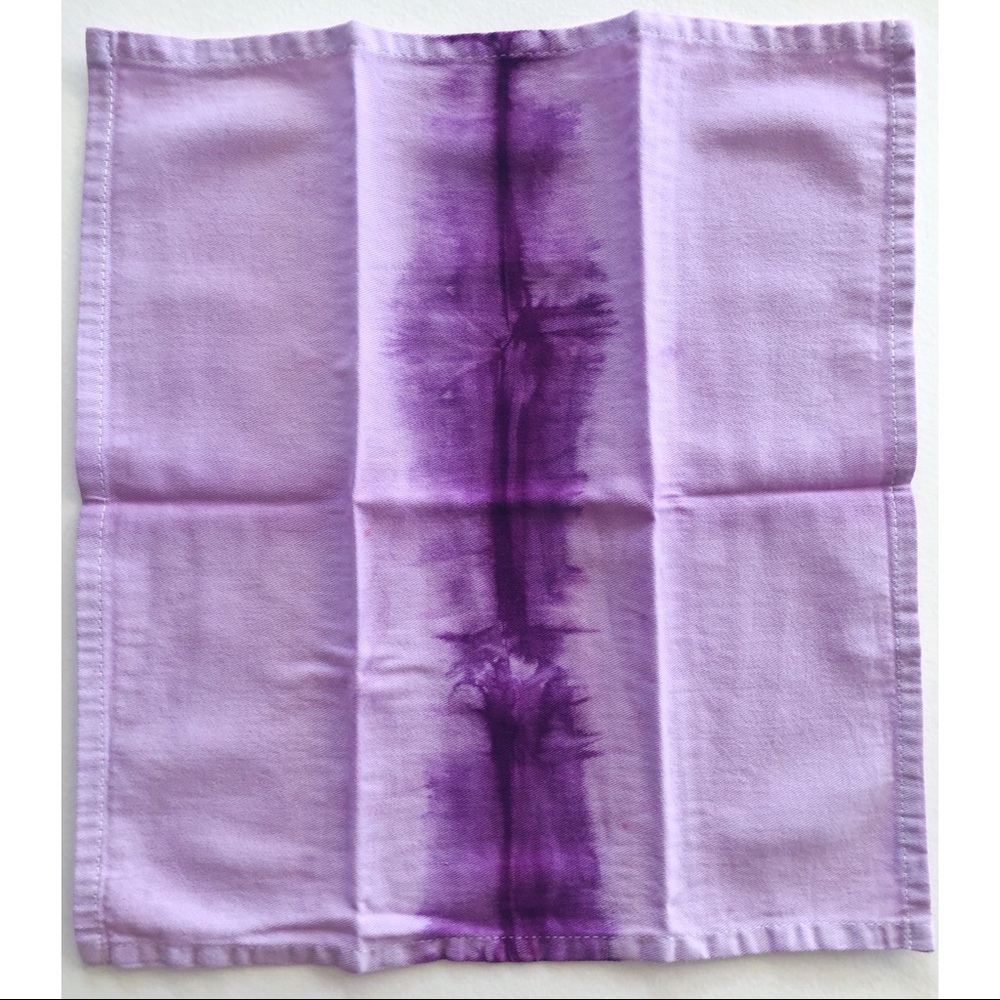 50 hand dyed cotton napkins